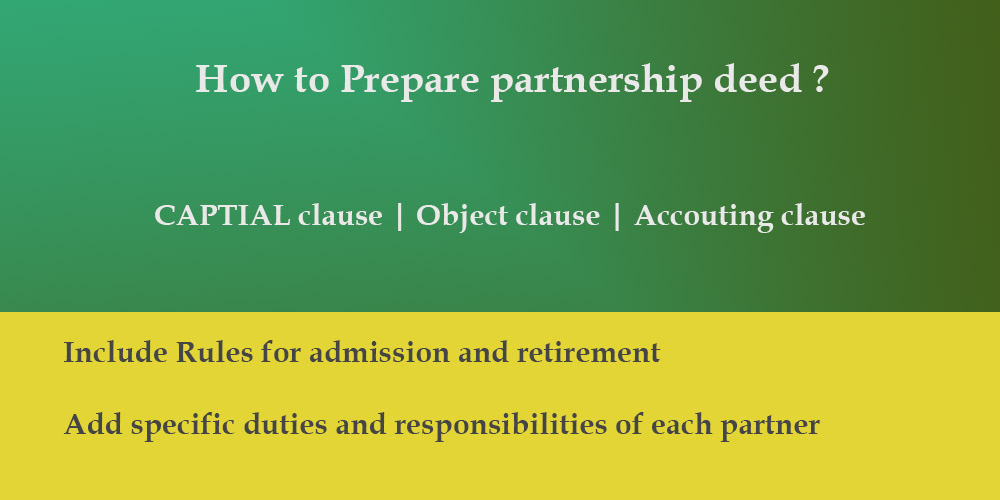 How to prepare partnership deed ?